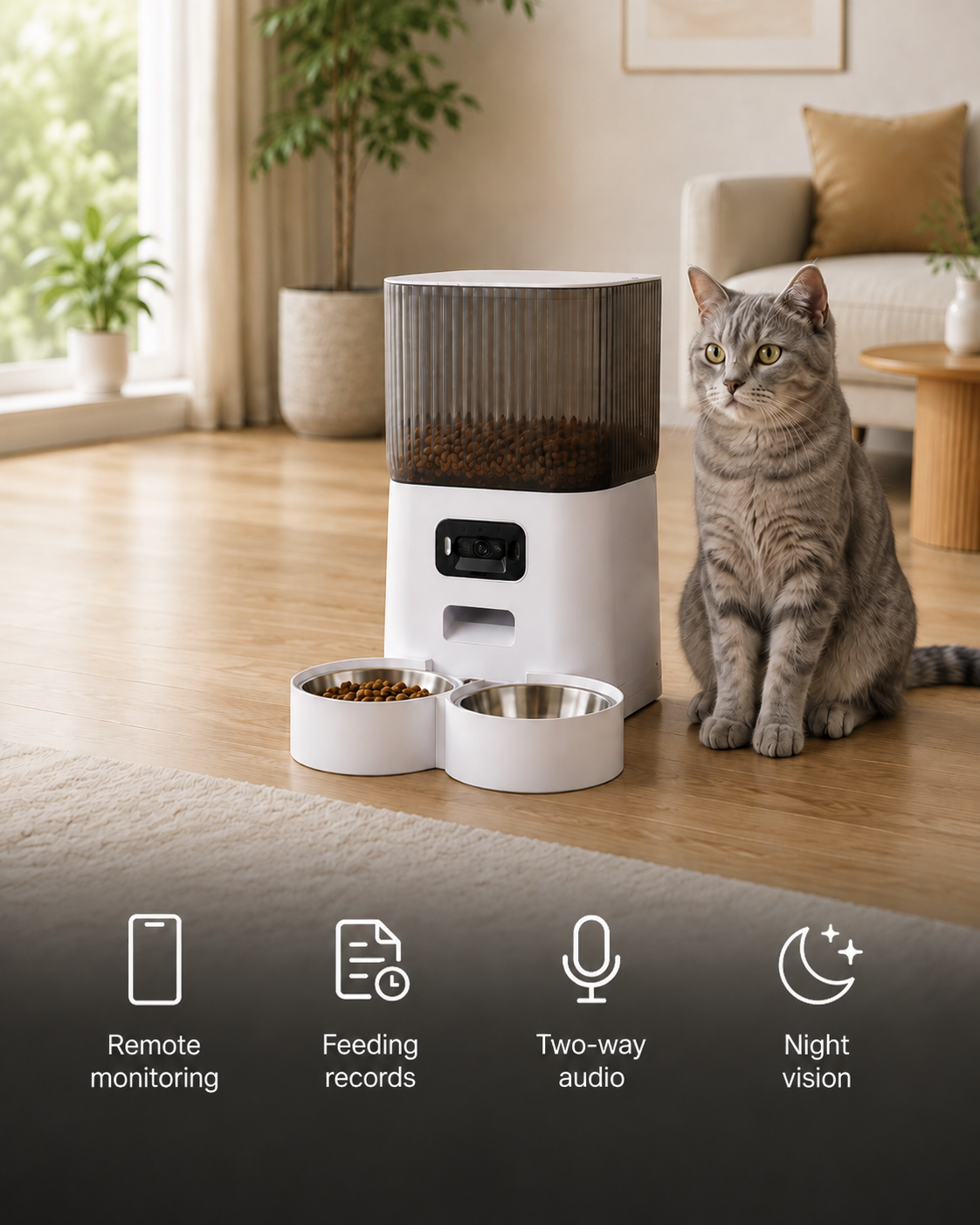 LUNSO presents - LunsoFeeder™  5L Smart Camera Feeder
